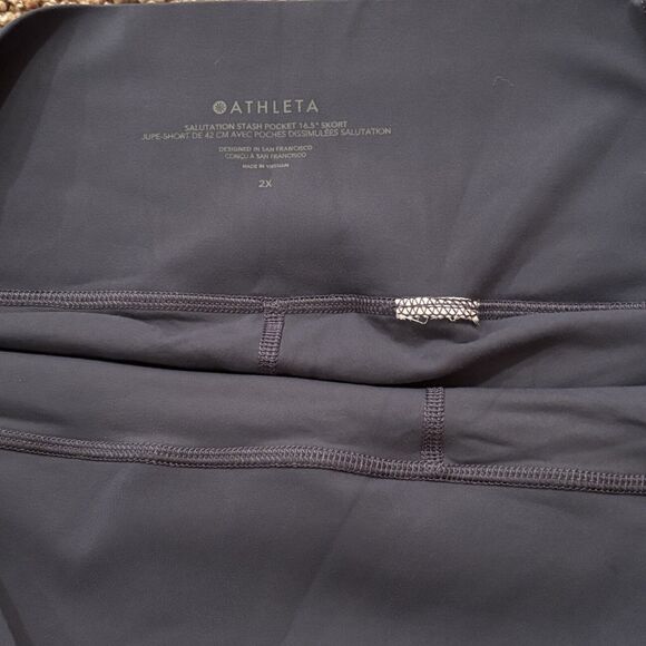 Athleta Salutation Skort Stash Pocket Skort 16.5" Size 2X Slate Blue Gray - Picture 5 of 5